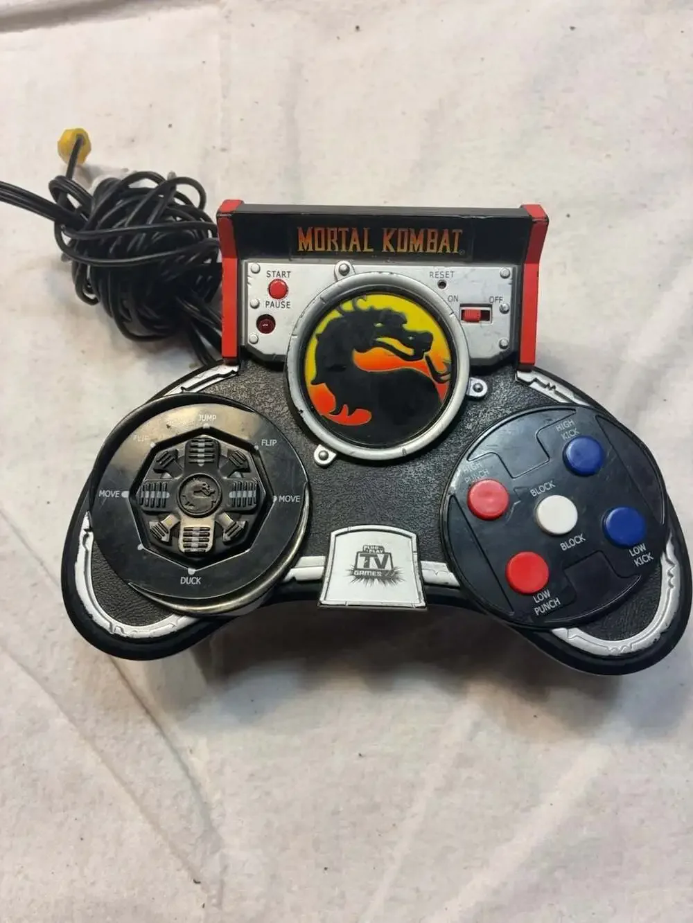 NOT TESTED Jakks Pacific Mortal Kombat Plug & Play TV Games Controller